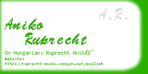 aniko ruprecht business card